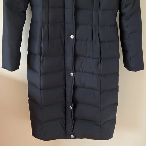 Lands’End Black Down Maxi Coat Sz XS - Picture 4 of 14